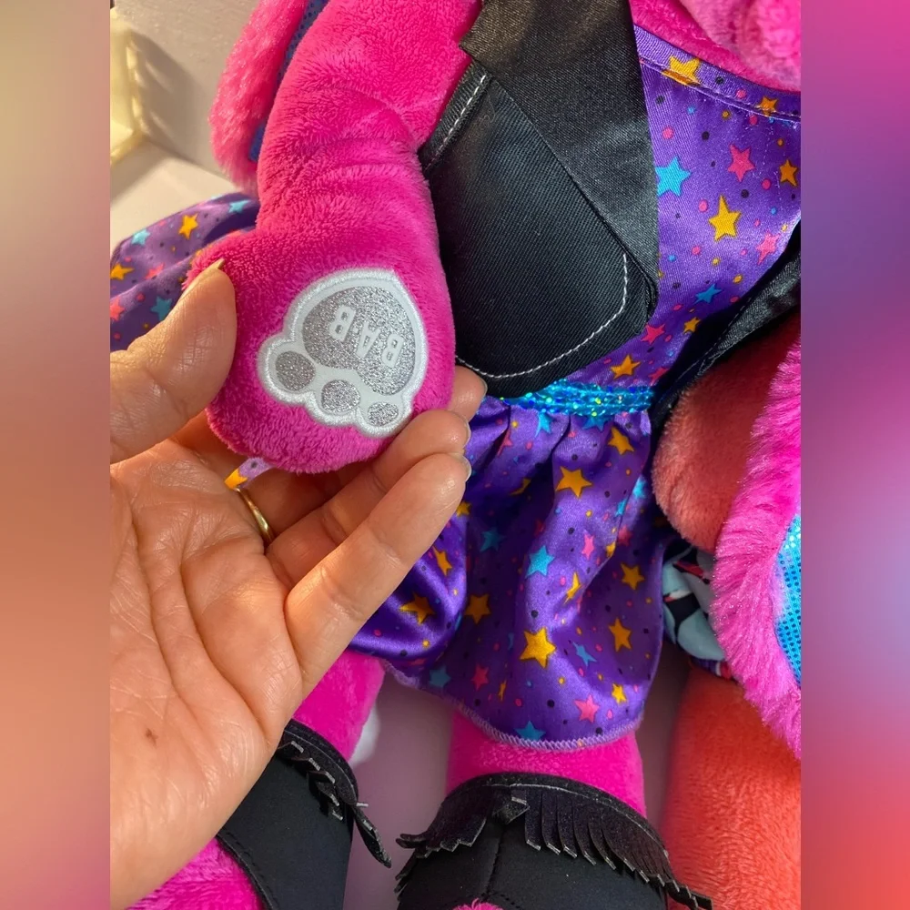 20" Build A Bear Honey Girl Risa Pink & Misha Rock Stars Singing Plushes BAB - Picture 13 of 13